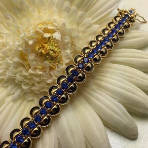 Unique convertible bracelet blue and gold